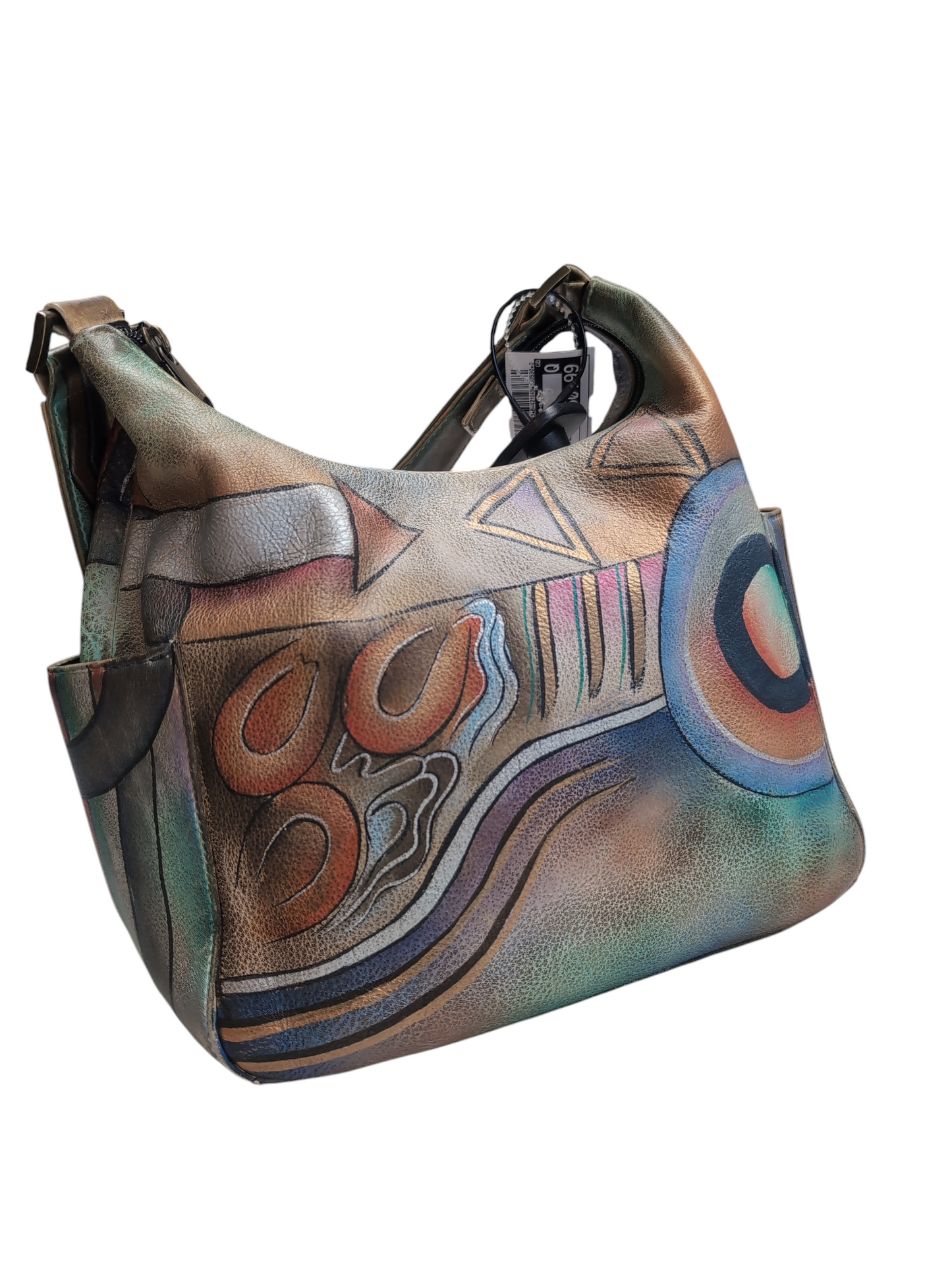 Handbag Leather By Anuschka, Size: Medium