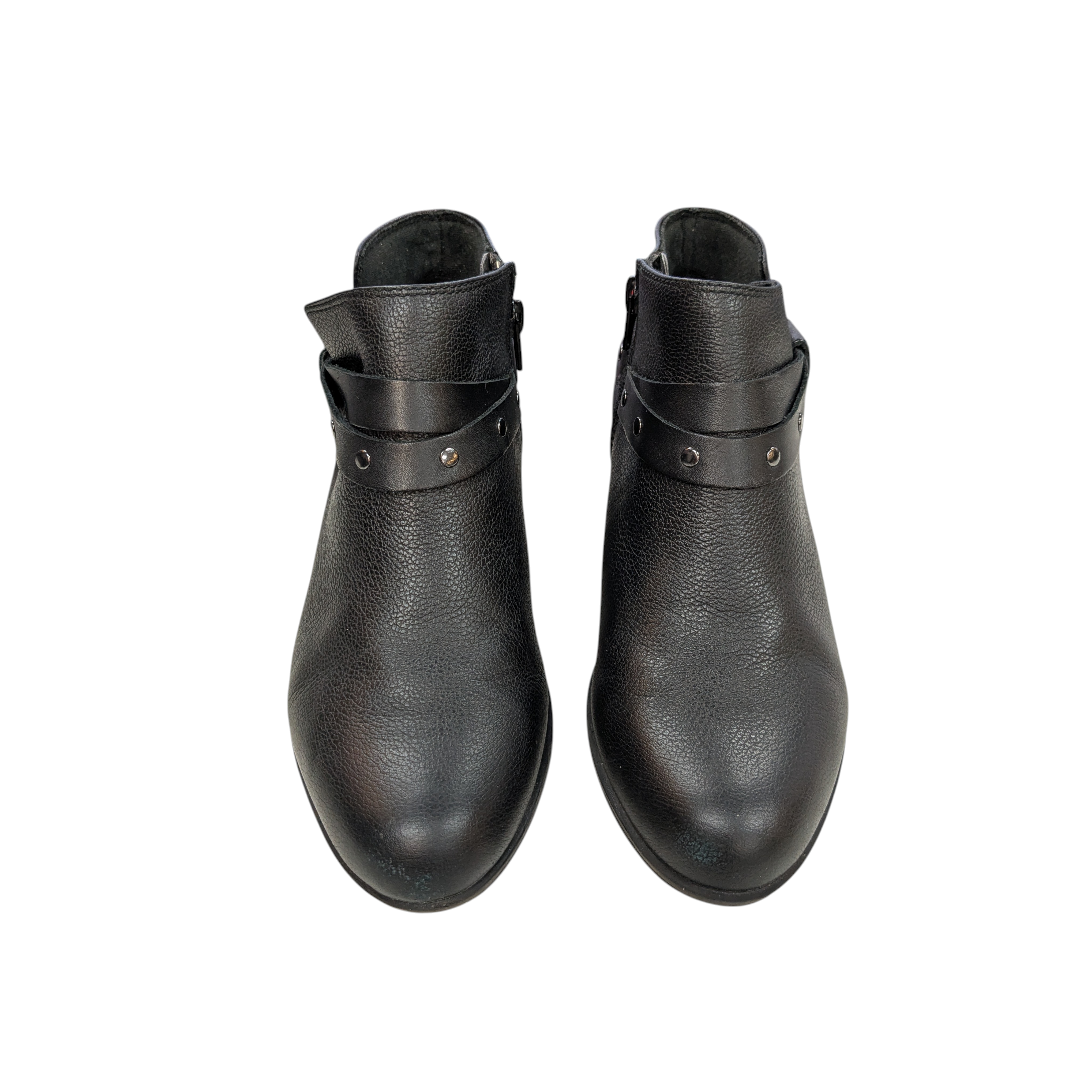 Boots Ankle Heels By Clarks In Black, Size:6.5