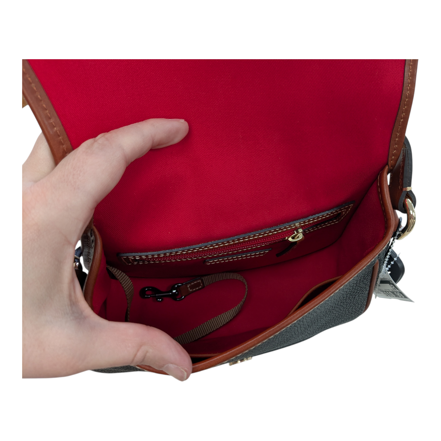 Handbag Designer By Dooney And Bourke In Black & Brown, Size:Medium