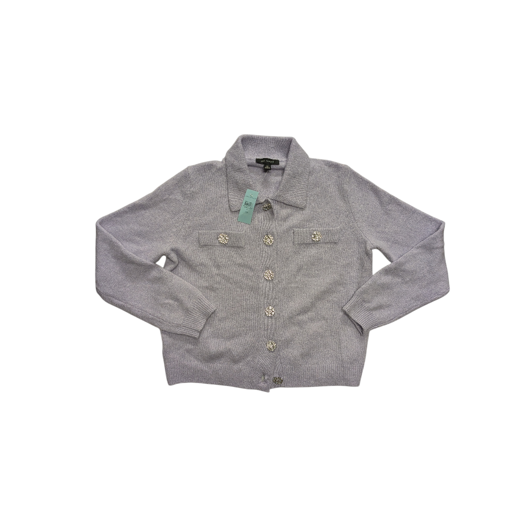 Sweater Cardigan By Ann Taylor In Purple, Size:Mp