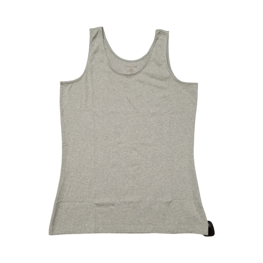 Top Sleeveless Basic By Coldwater Creek In Grey, Size:Xl