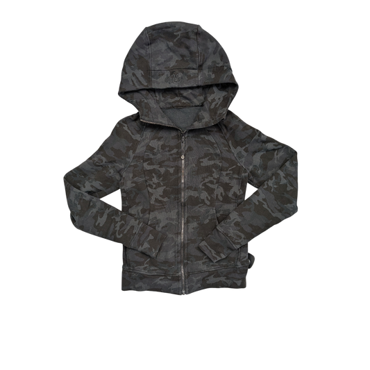 Athletic Top Ls Hoodie By Lululemon In Camouflage Print, Size:8