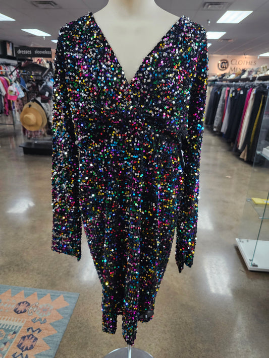 Dress Party Short By Impressions In Black, Size:1X