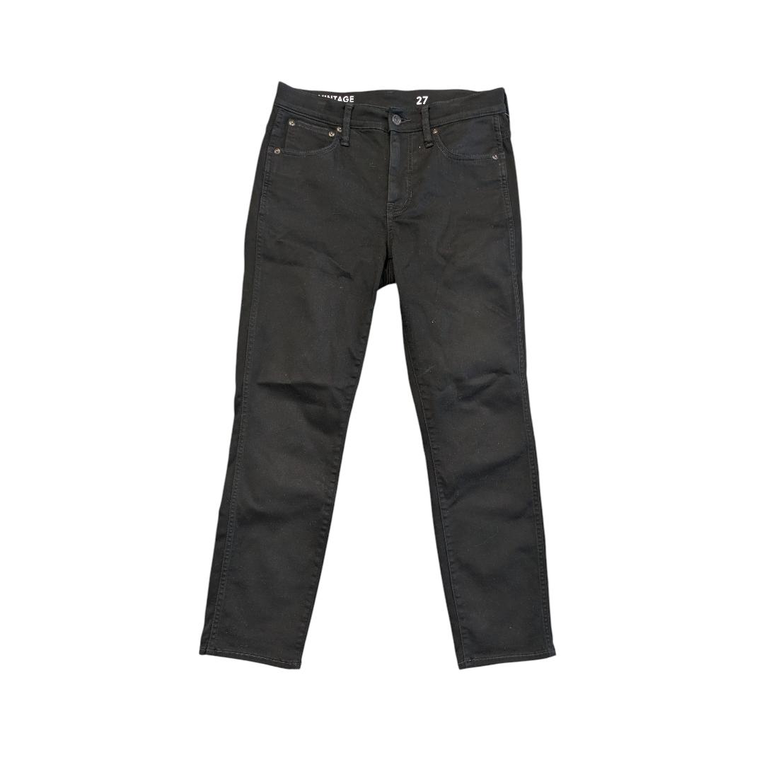 Jeans Straight By J. Crew In Black Denim, Size:4