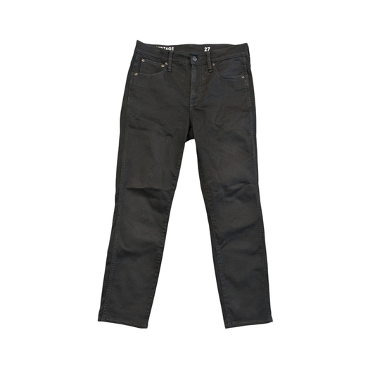 Jeans Straight By J. Crew In Black Denim, Size:4