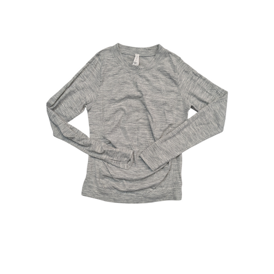 Athletic Top Ls Crewneck By Athleta In Grey, Size:M