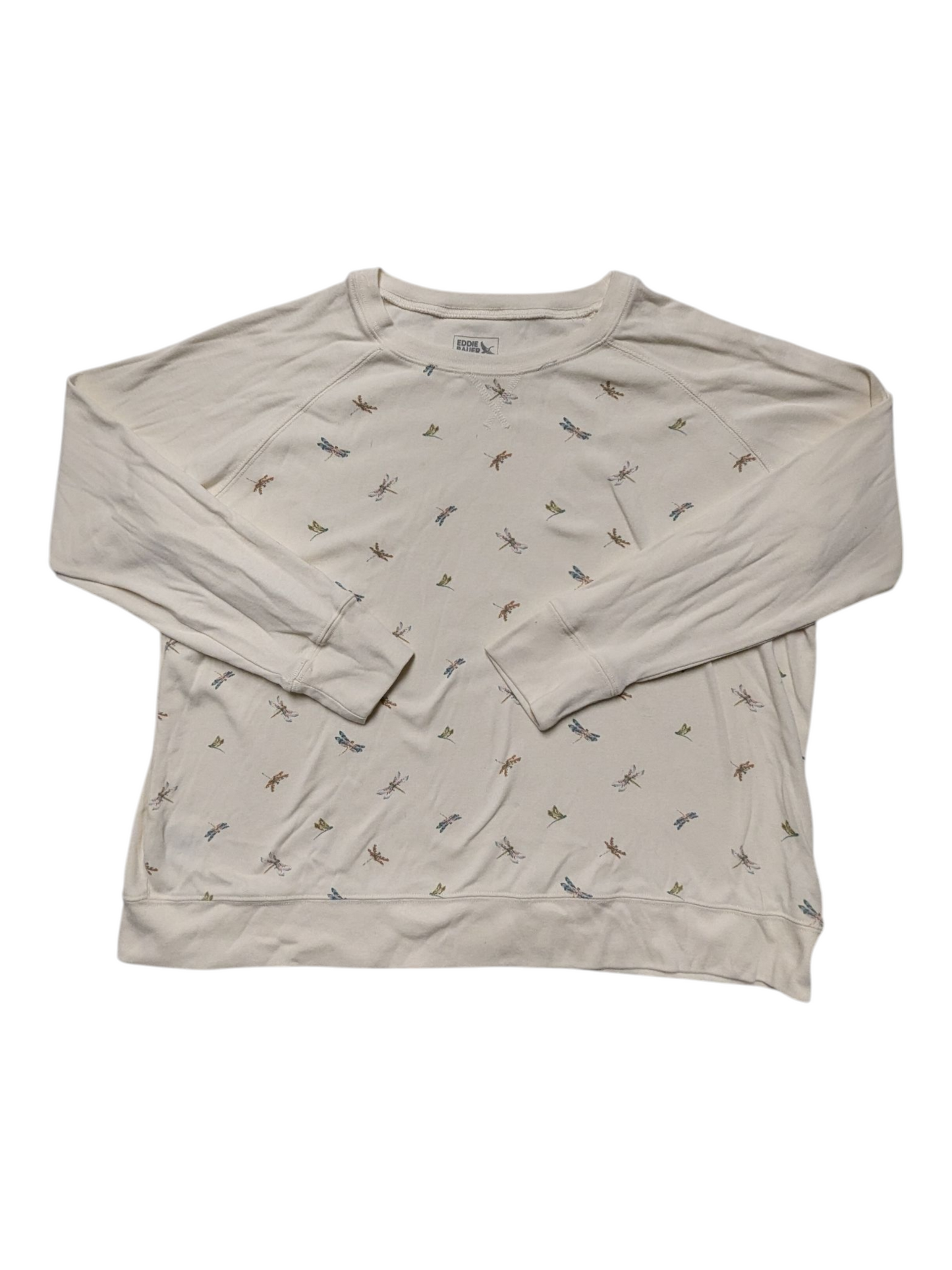 Sweatshirt Crewneck By Eddie Bauer In Cream, Size:2X