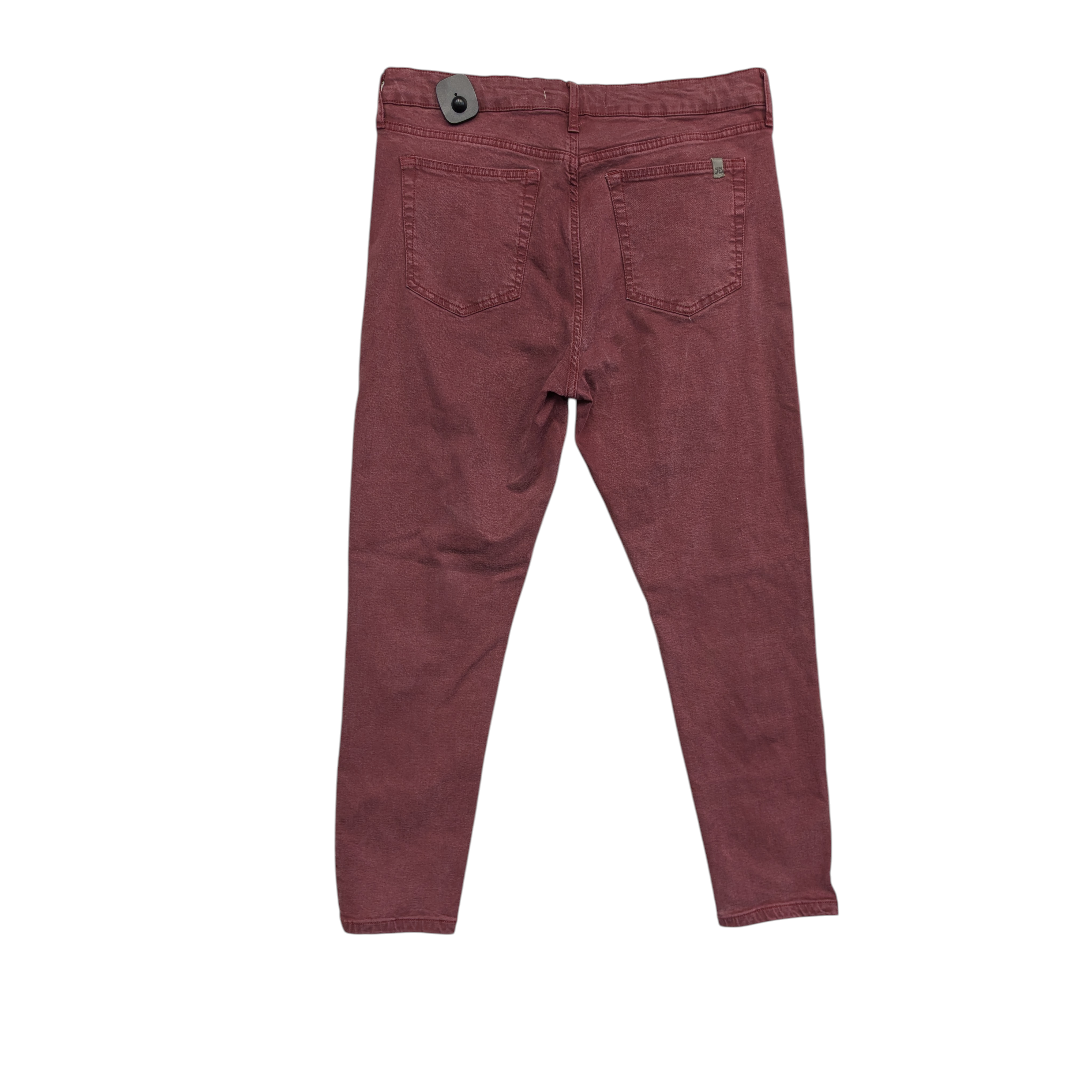 Jeans Skinny By Joes Jeans In Maroon, Size:14