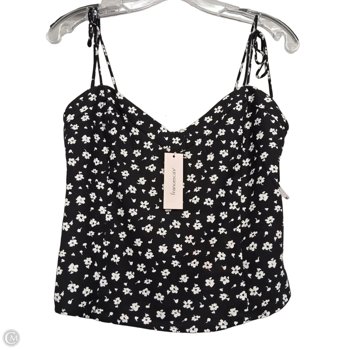 Top Sleeveless By Francesca’s In Black & White, Size: M