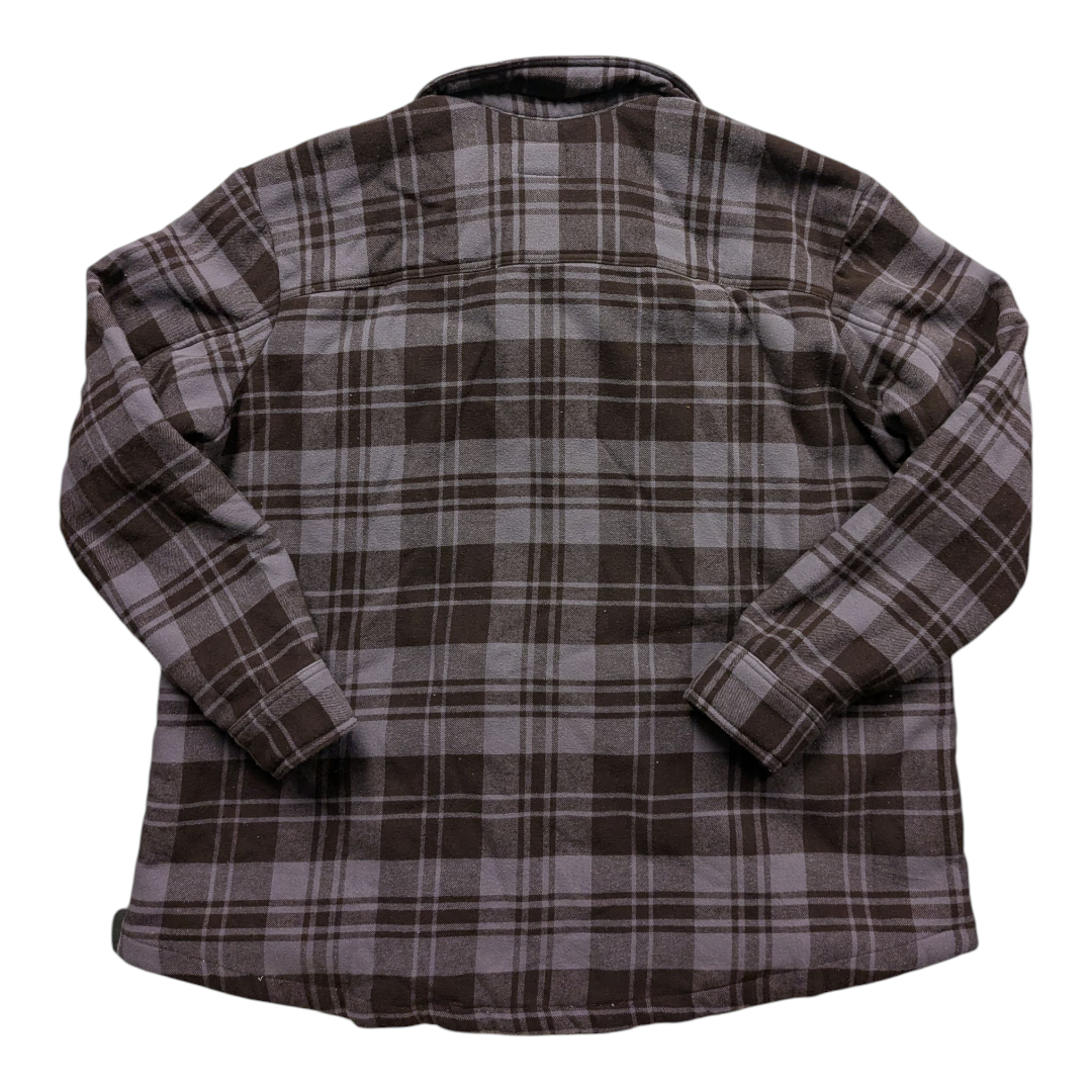 Jacket Shirt By Eddie Bauer In Purple, Size:2X