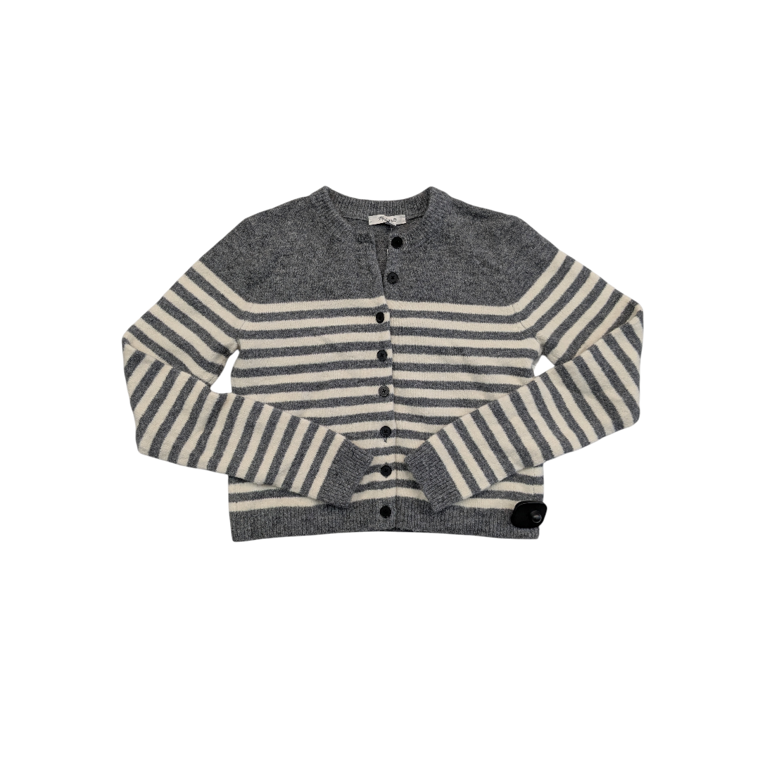 Sweater Cardigan By Madewell In Grey & White, Size:M