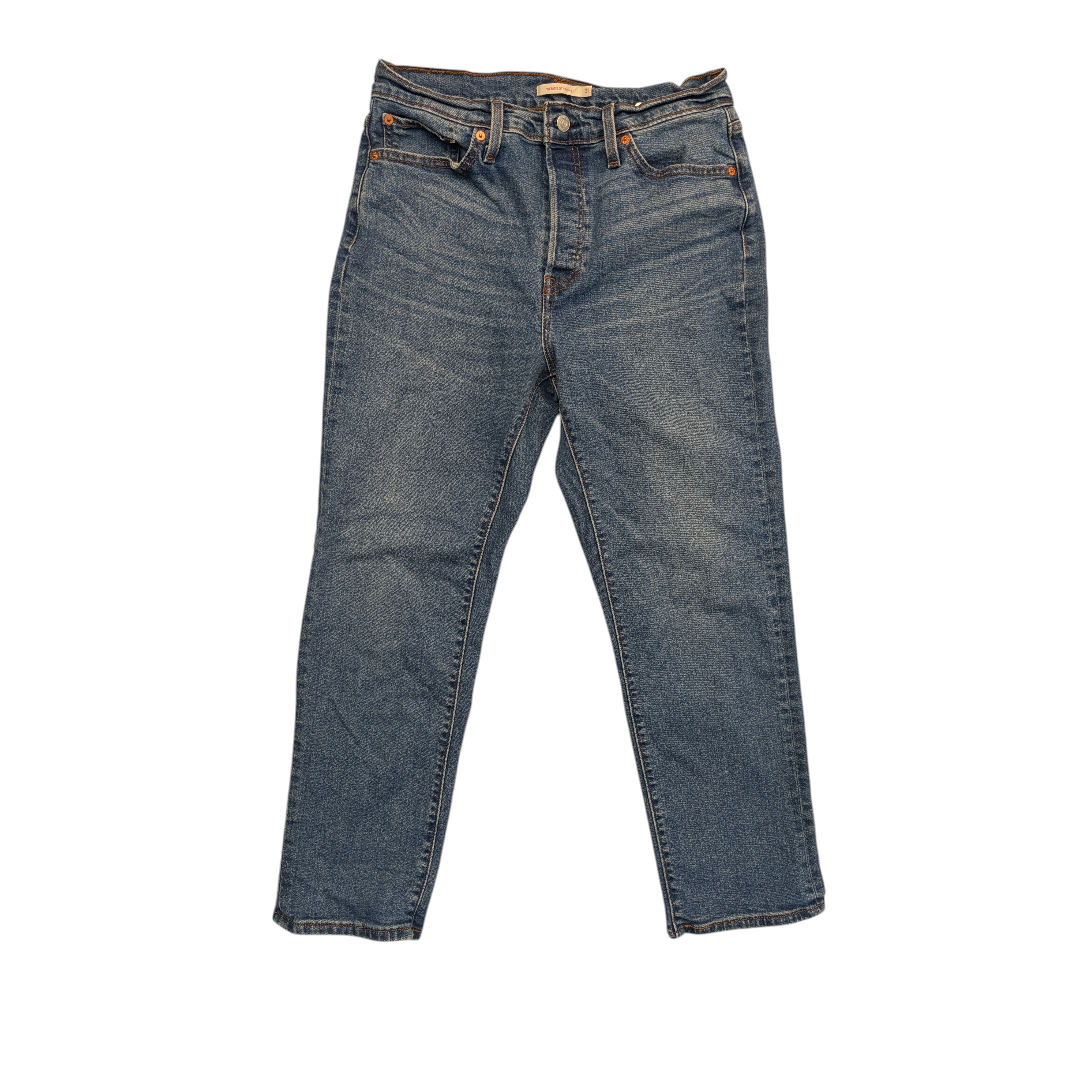 Jeans Straight By Levis In Blue Denim, Size:12