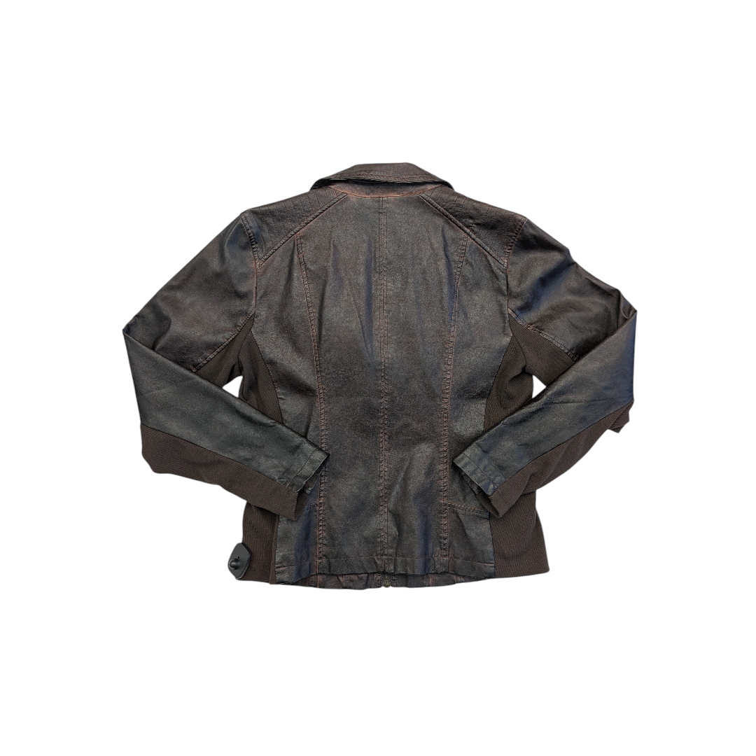 Jacket Moto By Maurices In Brown, Size:L