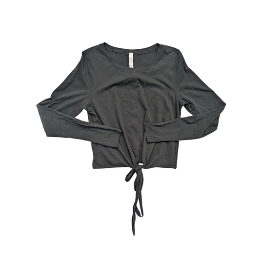 Athletic Top Ls Crewneck By Lululemon In Black, Size:12