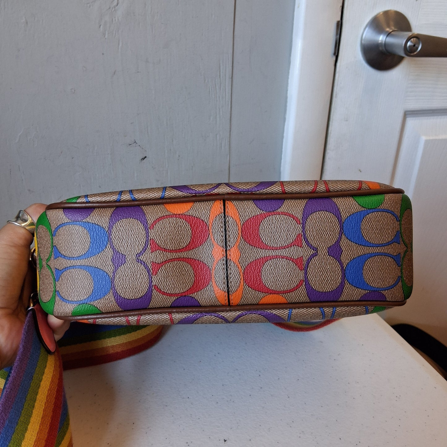 Crossbody Designer By Coach In Multi, Size:Medium