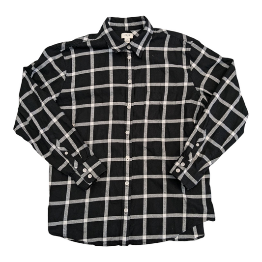 Top Ls By J. Crew In Black & White, Size:S