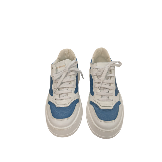 Shoes Designer By Valentino-Mario In Blue & White, Size:10