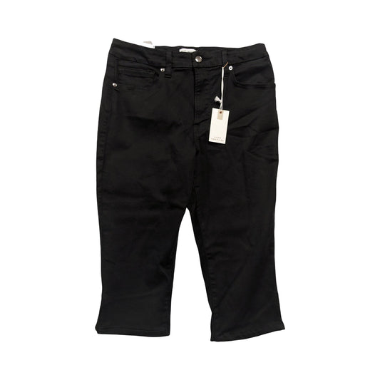 Jeans Cropped By Good American In Black Denim, Size:14