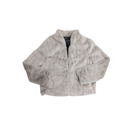 Coat Faux Fur & Sherpa By Banana Republic In Taupe, Size:Xs