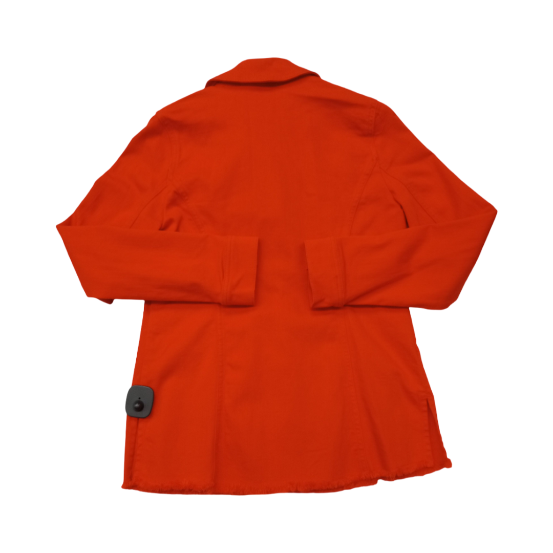 Jacket Denim By Chicos In Red Denim, Size:S