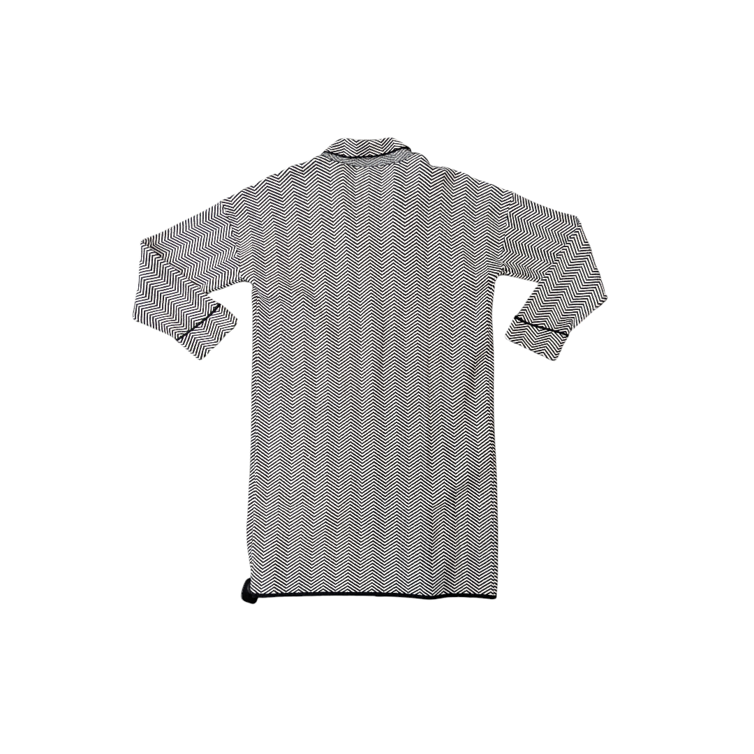 Sweater Cardigan By Nine West In Black & White, Size:M