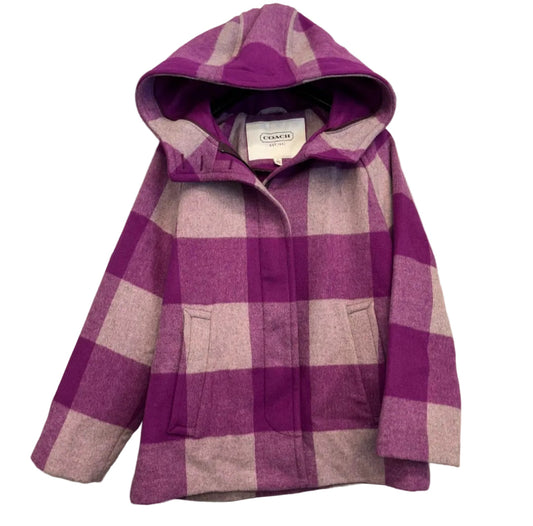 Jacket Designer By Coach In Purple, Size: M