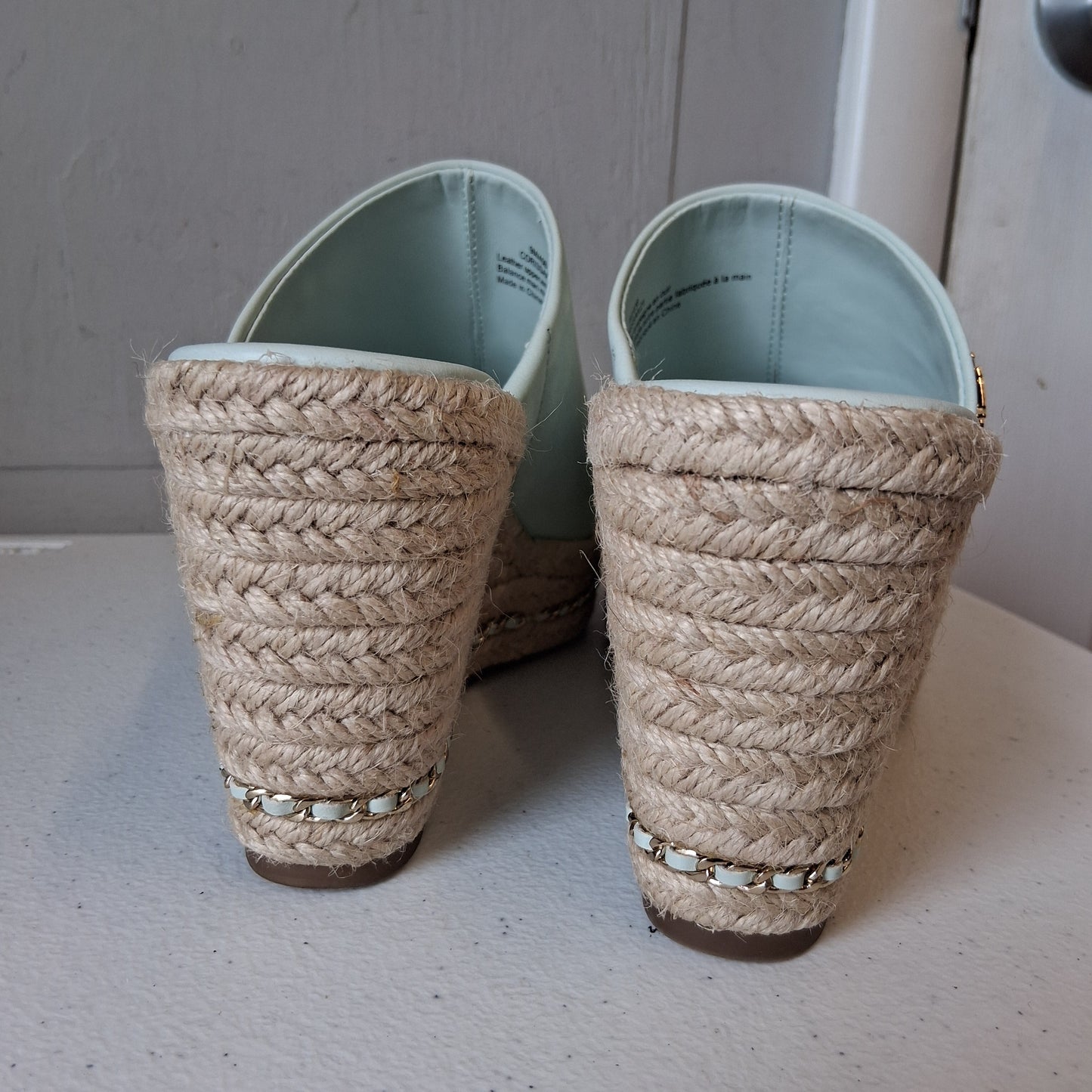 Sandals Designer By Karl Lagerfeld In Green, Size:9