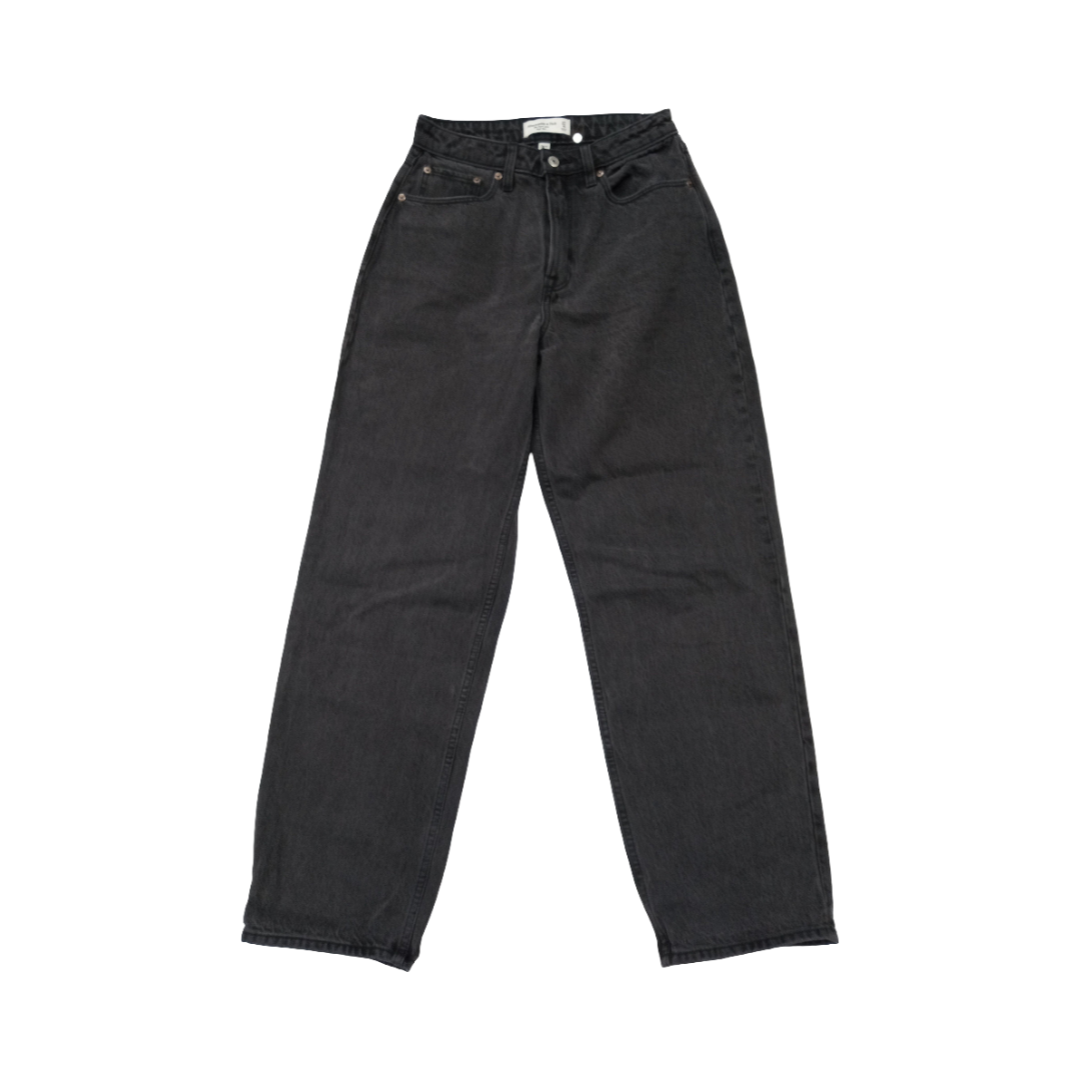 Jeans Wide Leg By Abercrombie And Fitch In Black Denim, Size:4