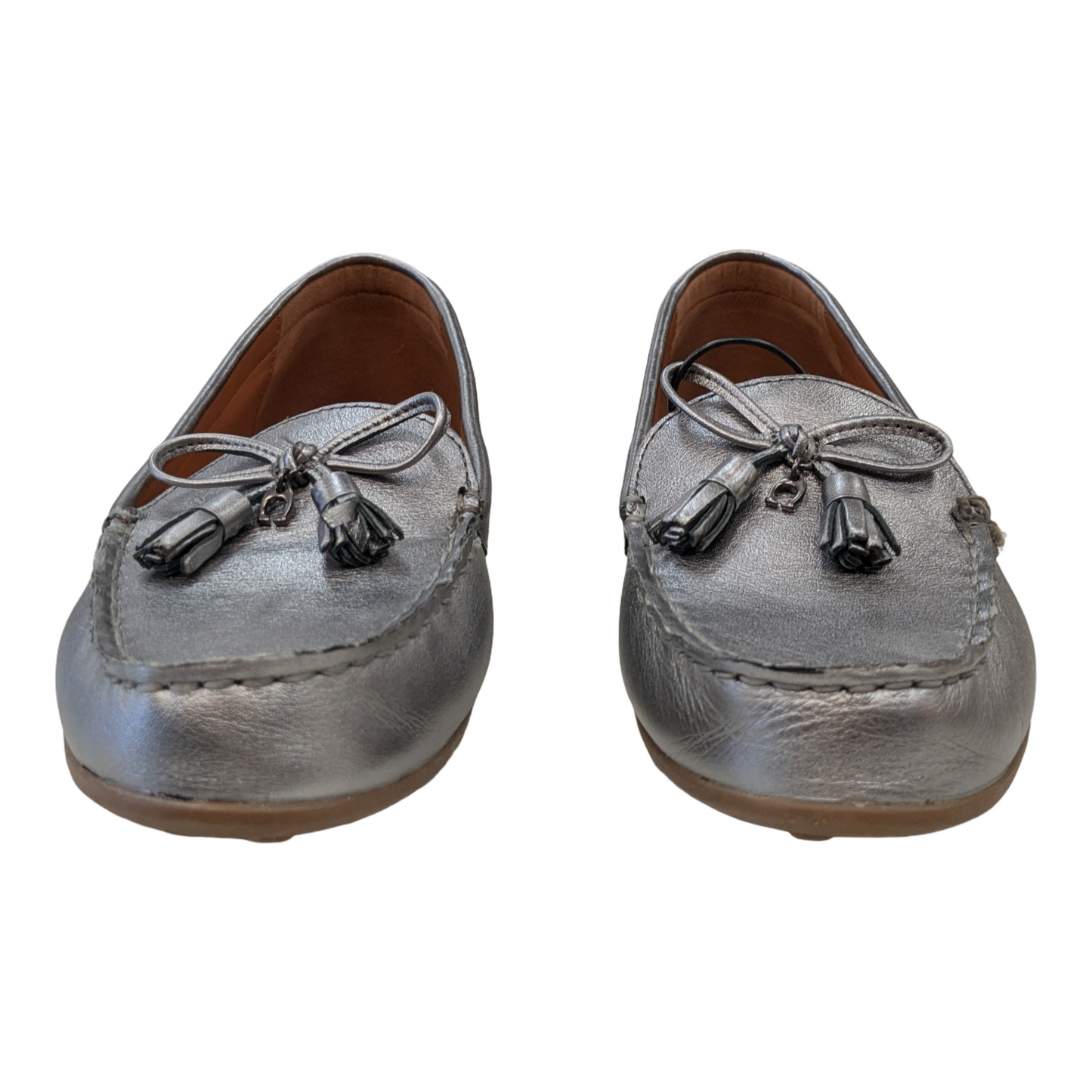 Shoes Designer By Coach In Silver, Size:9