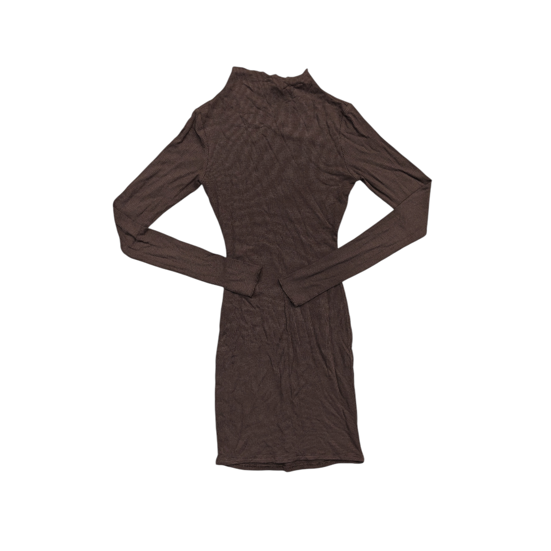 Dress Casual Midi By Nakedwardrobe In Brown, Size:S