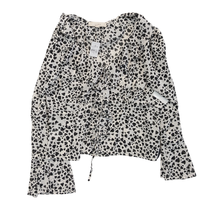 Top Ls By Loft In Black & White, Size:M