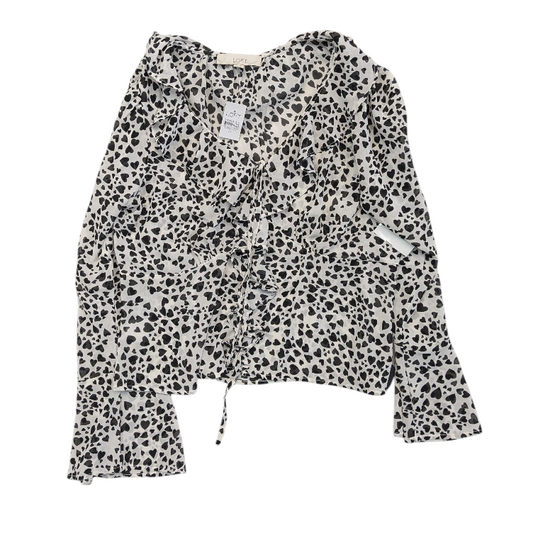 Top Ls By Loft In Black & White, Size:M