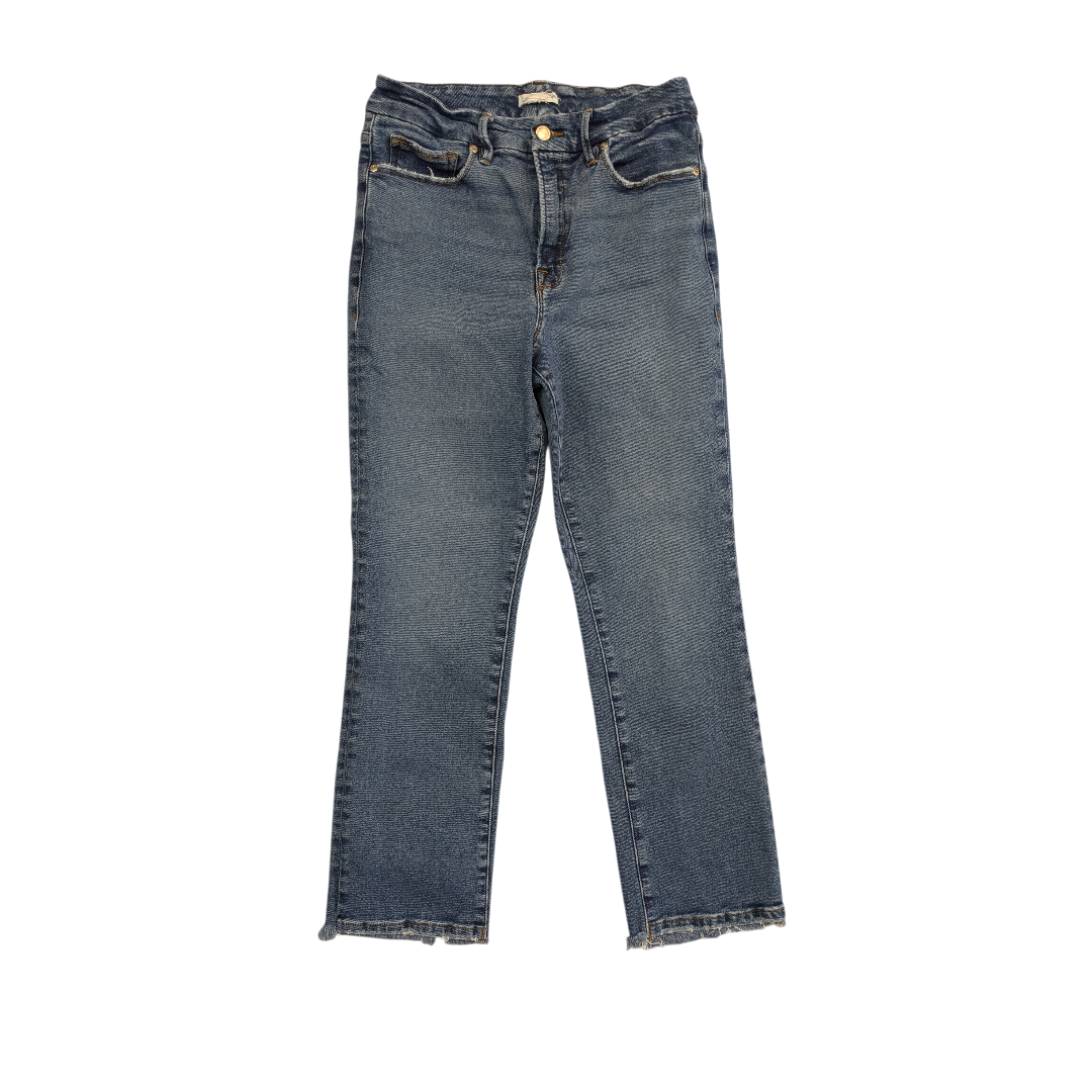 Jeans Straight By Good American In Blue Denim, Size:10