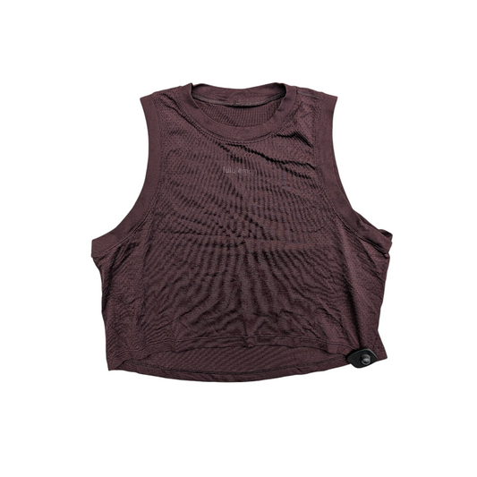 Athletic Tank Top By Lululemon In Maroon, Size:10