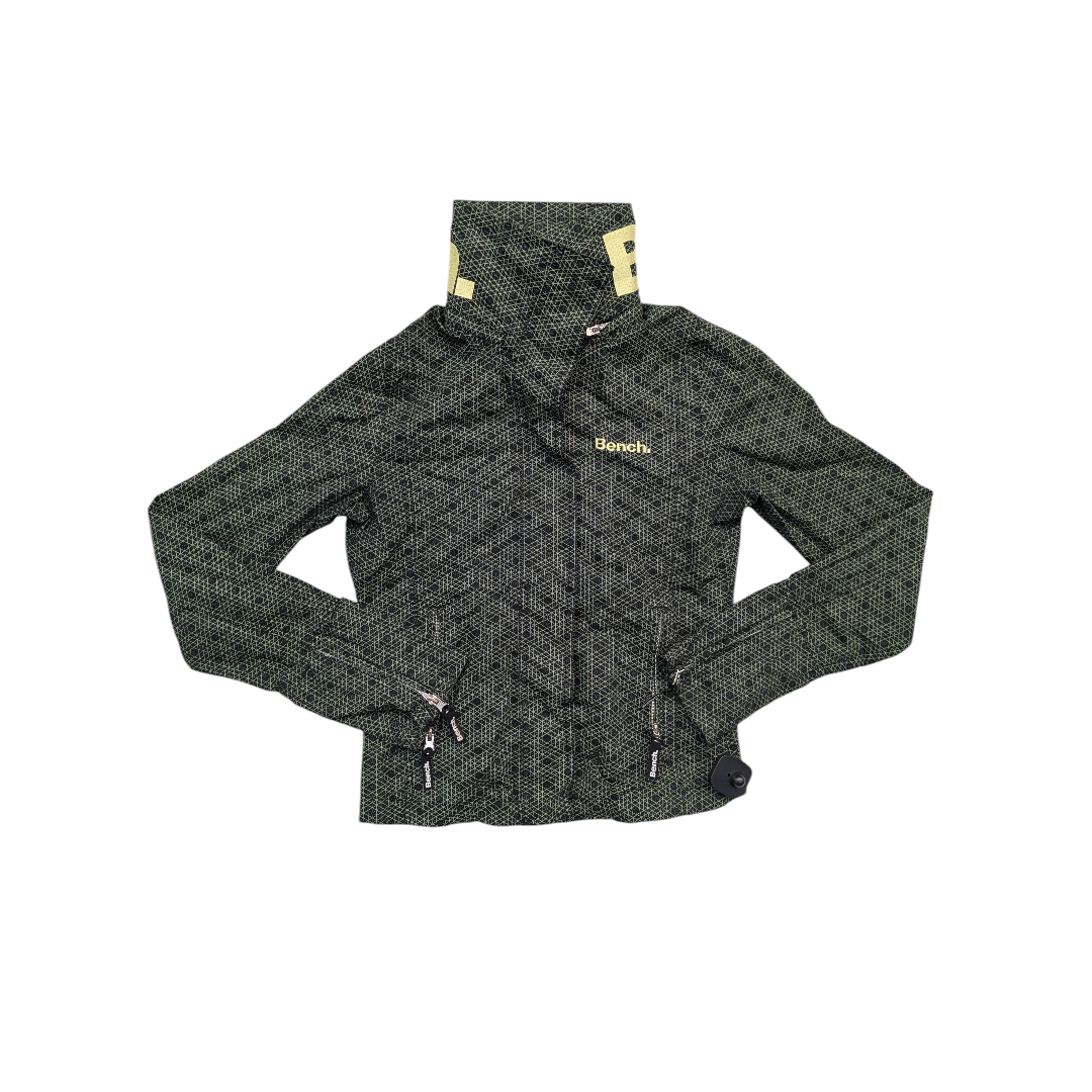 Jacket Windbreaker By Clothes Mentor In Black & Green, Size:S