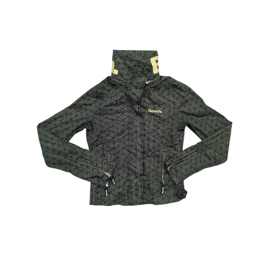 Jacket Windbreaker By Clothes Mentor In Black & Green, Size:S