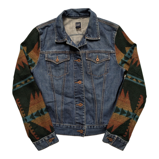 Jacket Denim By Gap In Blue Denim, Size:L