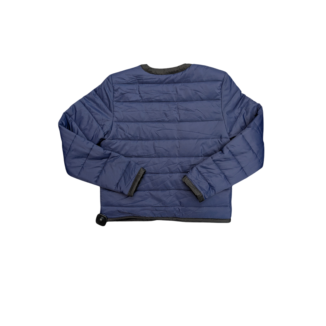 Jacket Puffer & Quilted By Evereve In Black & Blue, Size:Xs