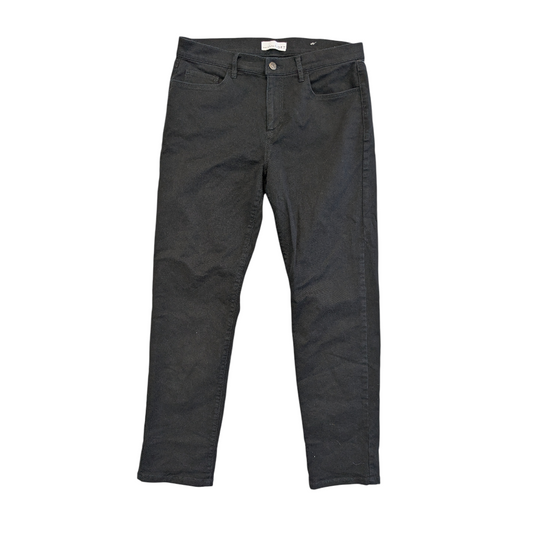 Jeans Straight By Loft In Black Denim, Size:6