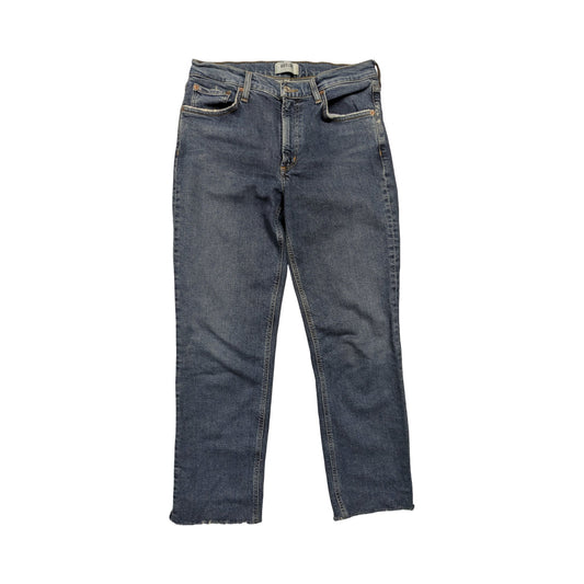 Jeans Straight By Agolde In Blue Denim, Size:6