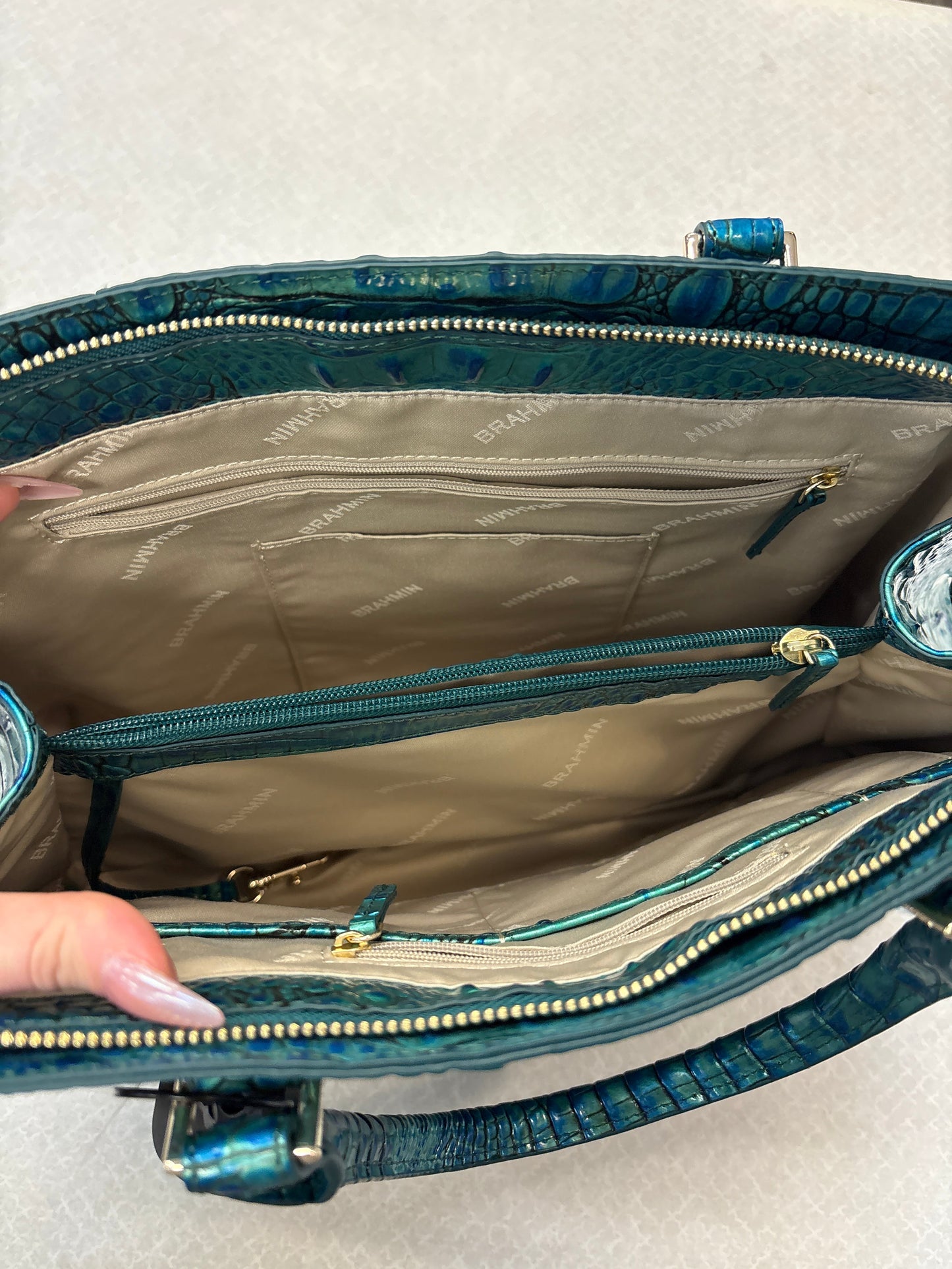 Handbag Designer By Brahmin, Size: Medium