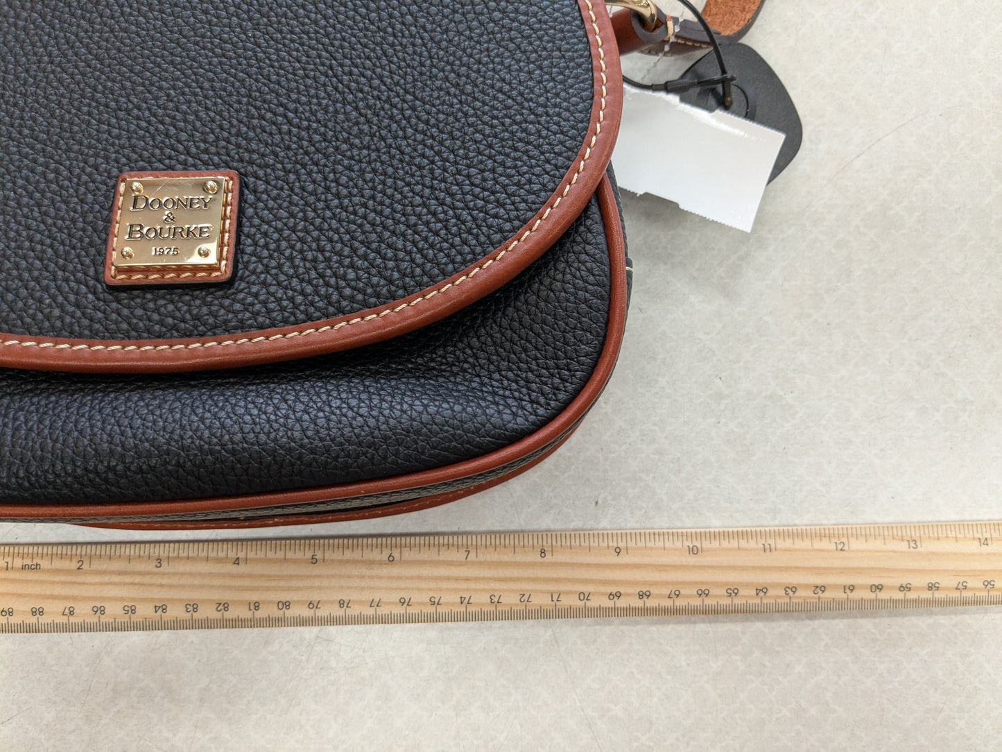 Handbag Designer By Dooney And Bourke In Black & Brown, Size:Medium