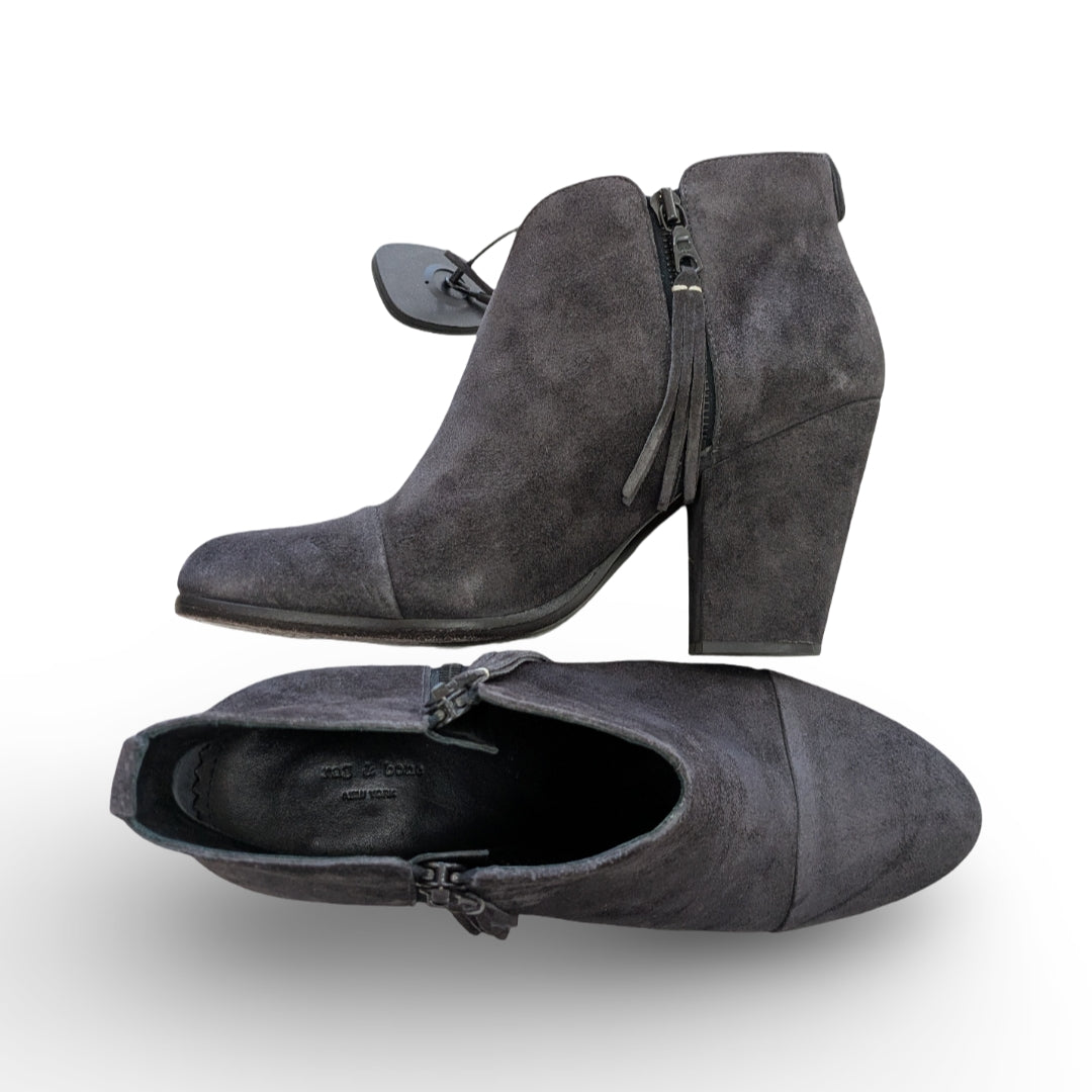 Boots Designer By Rag And Bone In Grey, Size:9.5