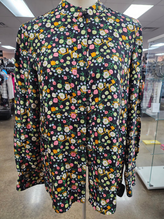 Top Ls Designer By Tory Burch In Floral Print, Size:4