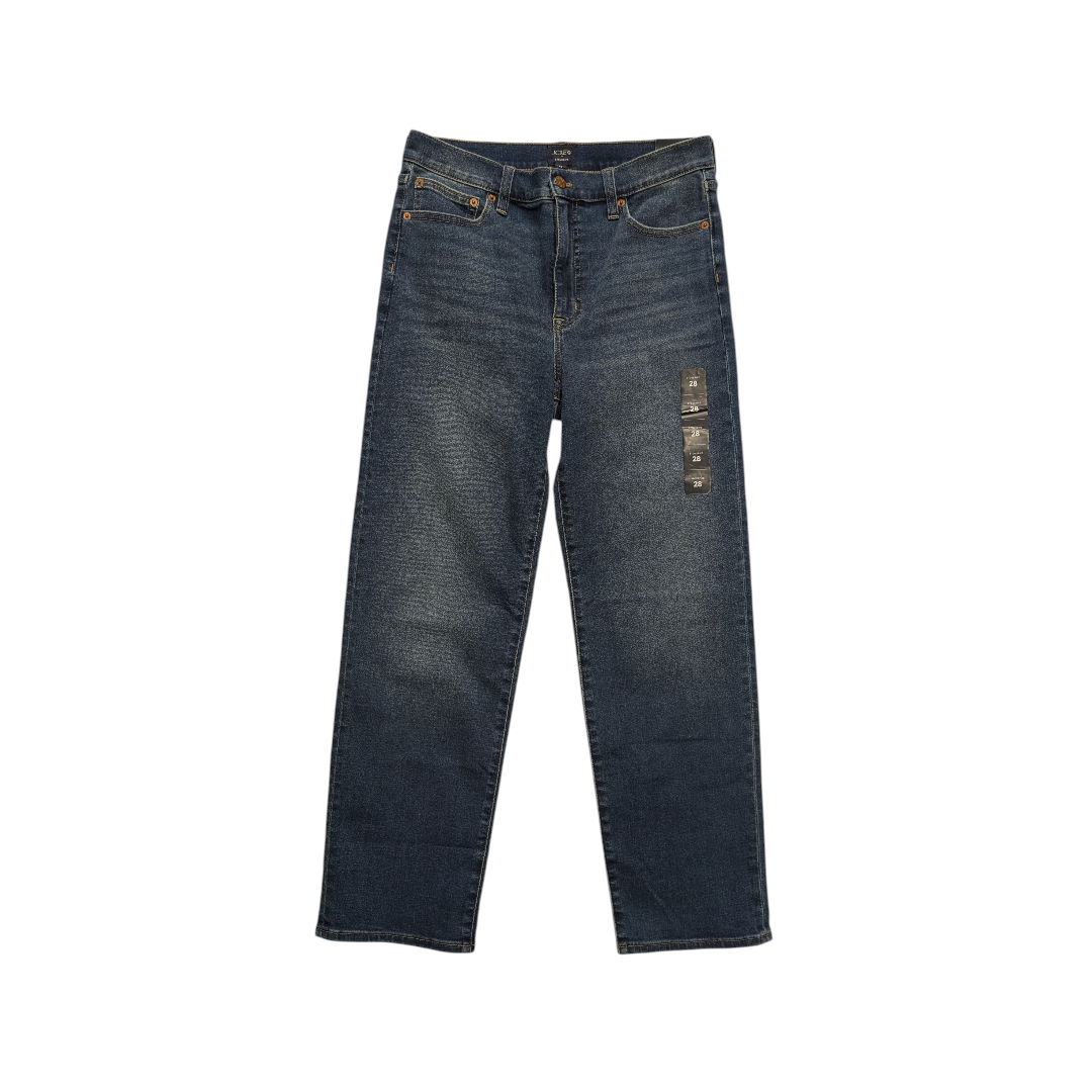 Jeans Straight By J. Crew In Blue Denim, Size:6