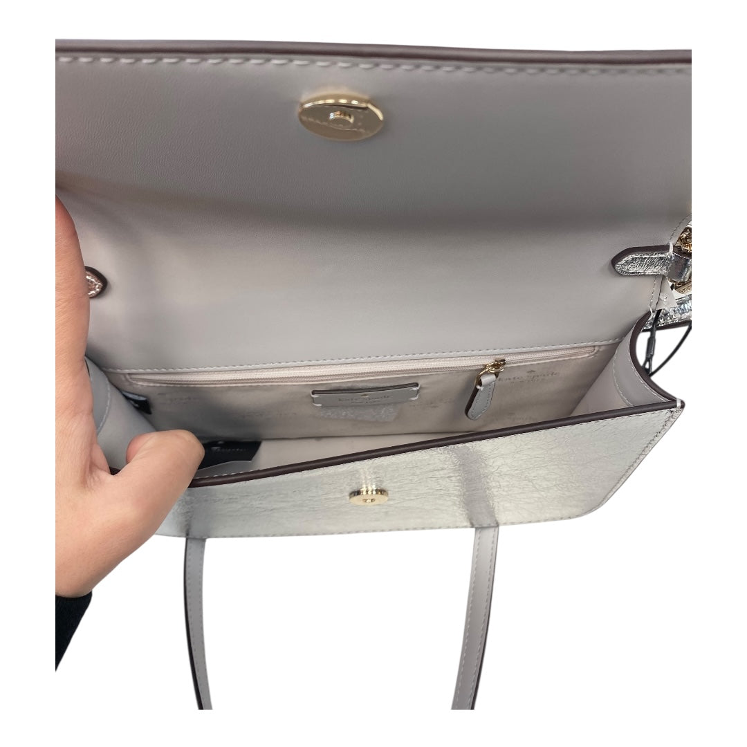 Handbag Designer By Kate Spade In Silver, Size:Small