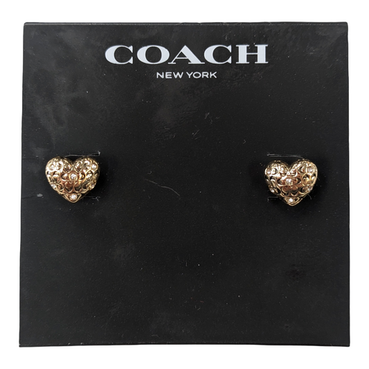 Earrings Designer By Coach In Gold