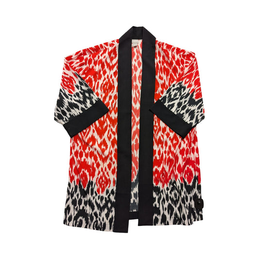 Kimono By Chicos In Red & White, Size:S
