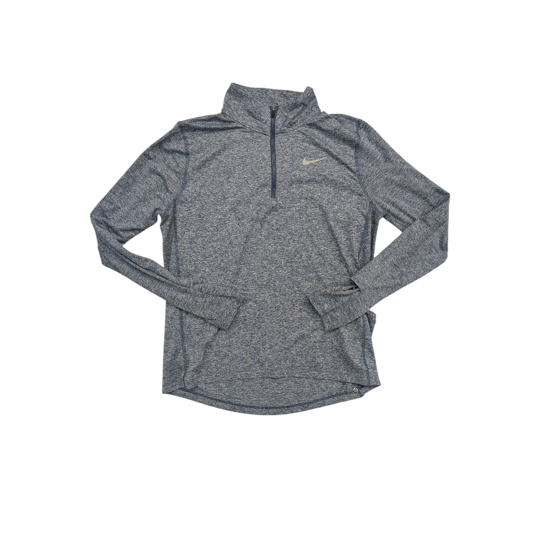 Athletic Top Ls Collar By Nike In Blue, Size:M