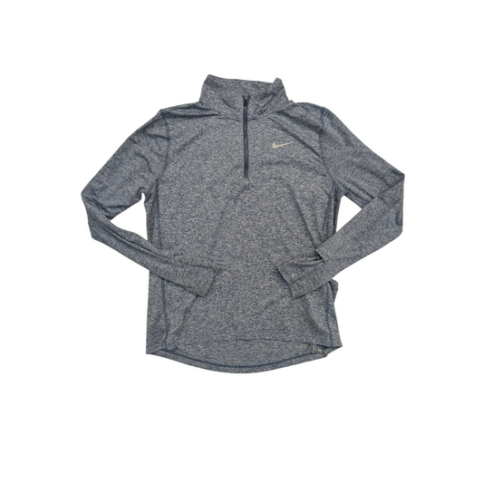 Athletic Top Ls Collar By Nike In Blue, Size:M